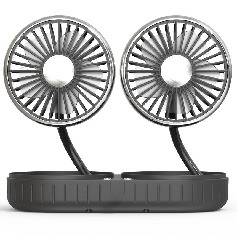 Stay Cool with the Double-Headed Hose Small Car USB Fan